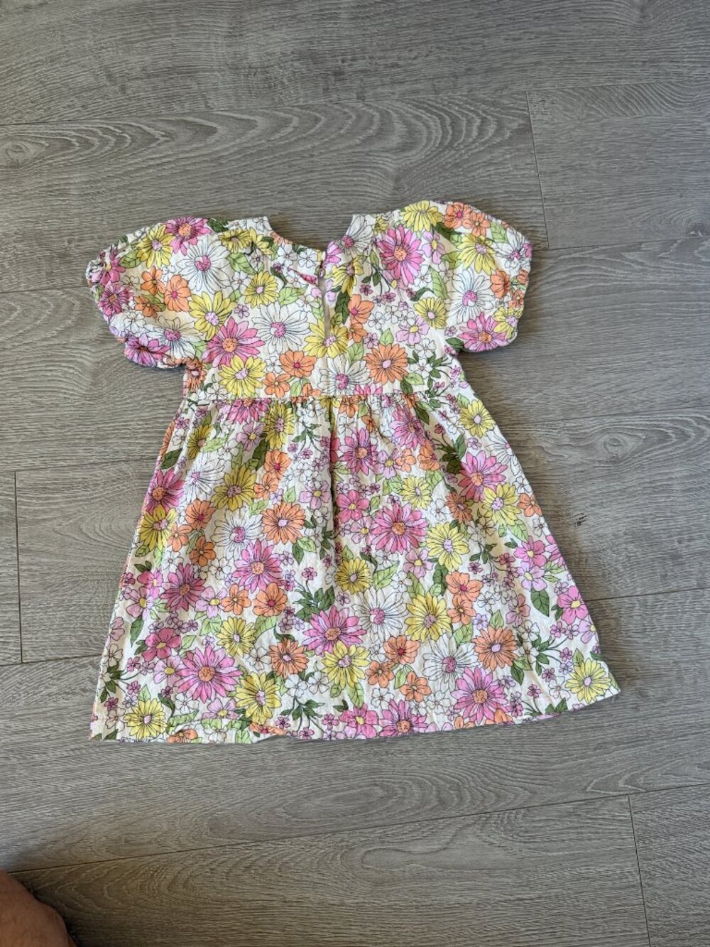 Zara Girls Floral Puff Sleeve Dress Size 4-5 Years 110cm - Picture 9 of 9